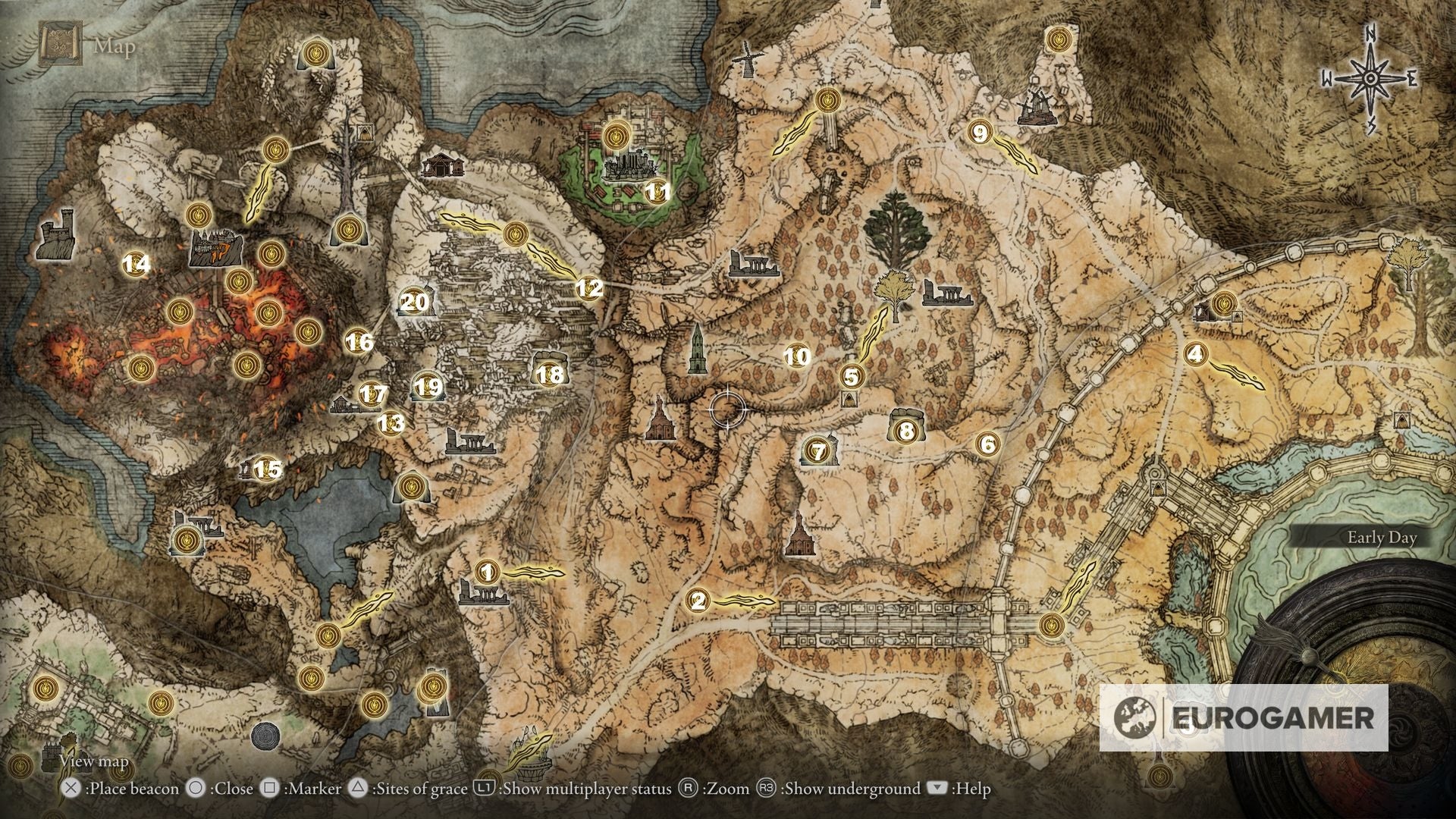 Elden Ring Site of Grace locations